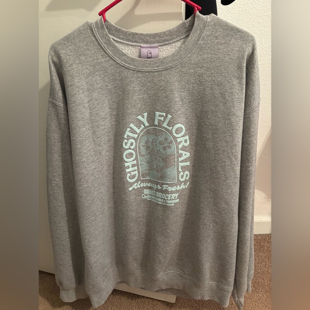Gray Ghostly Florals Sweatshirt